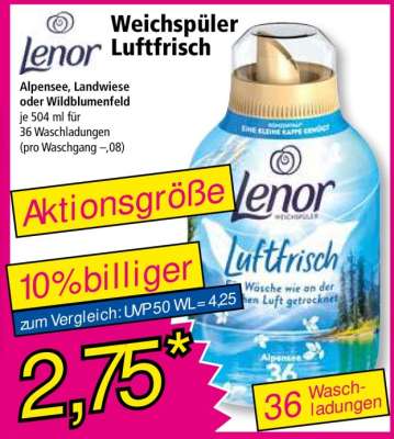 Lenor Weichspüler Luftfrisch