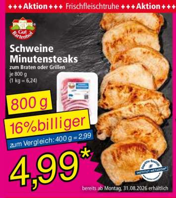 Schweine-Minutensteaks