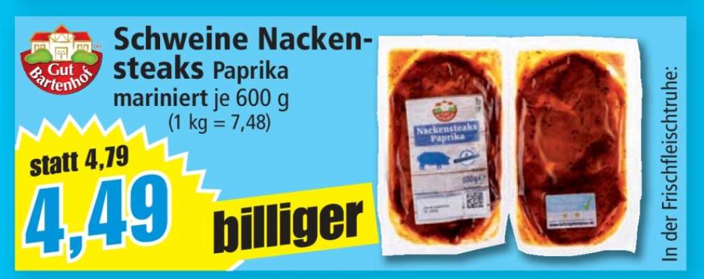 Schweine Nackensteaks Paprika