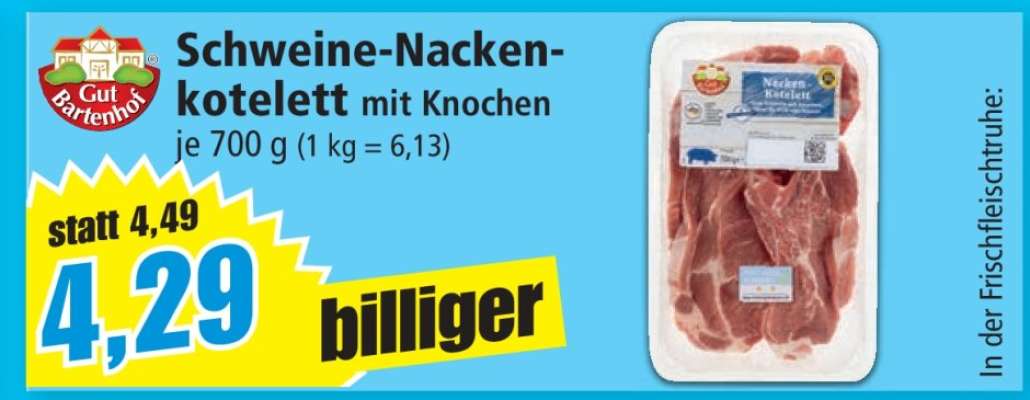 Schweine-Nackenkotelett mit Knochen