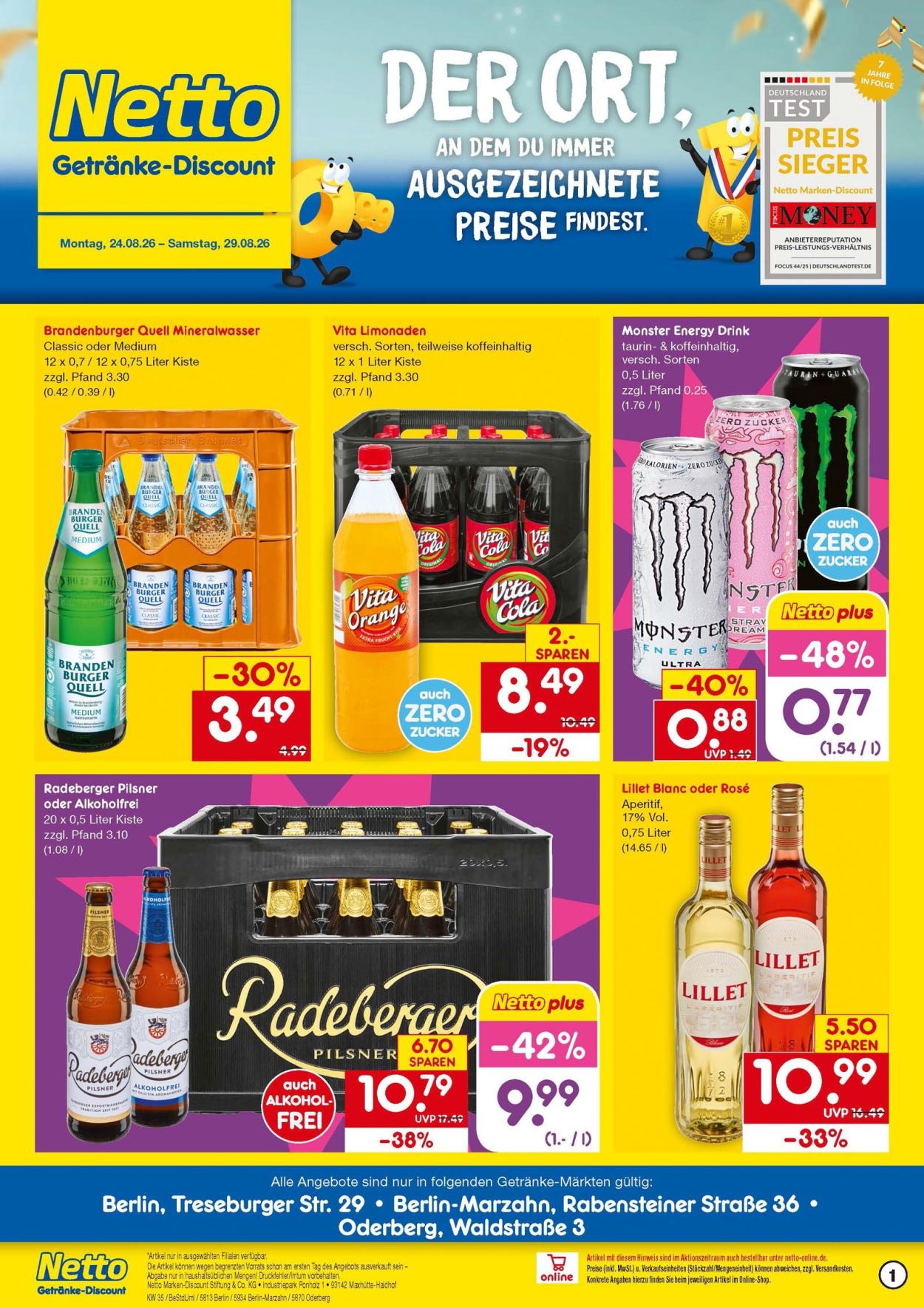 Netto Marken-Discount Prospekte  - 24.08.2026 - 29.08.2026. Seite 1