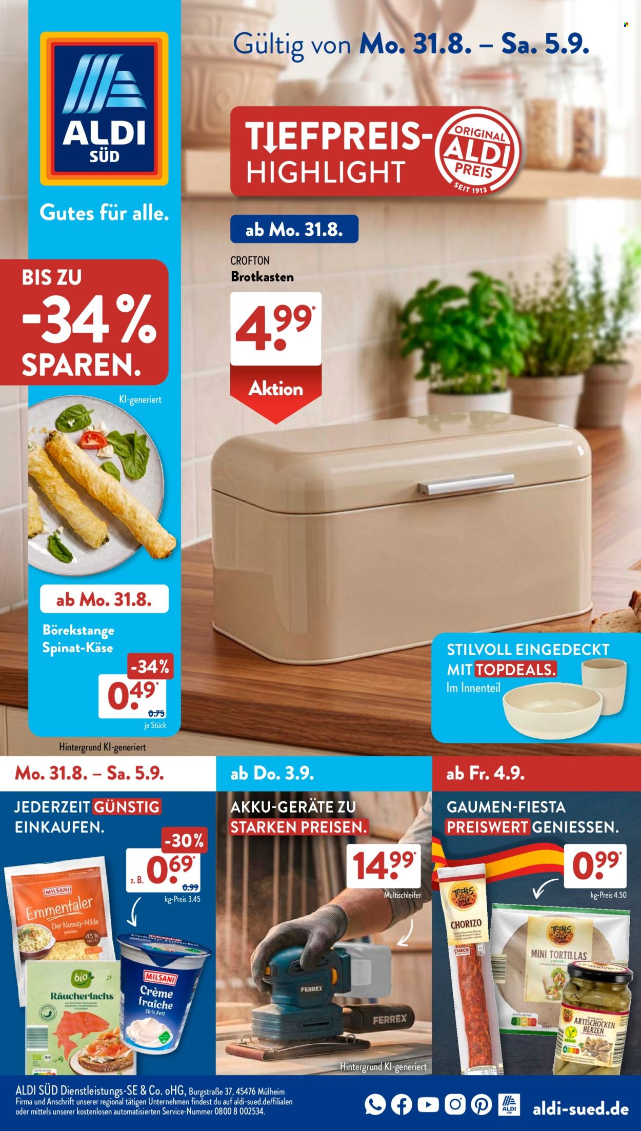 ALDI SÜD Prospekte  - 31.08.2026 - 5.09.2026. Seite 1
