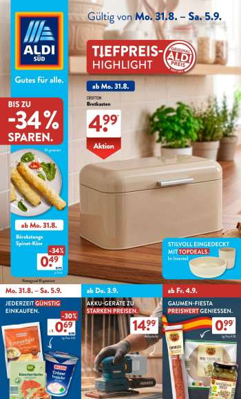 Prospekte ALDI SÜD - 31.08.2026 - 5.09.2026.