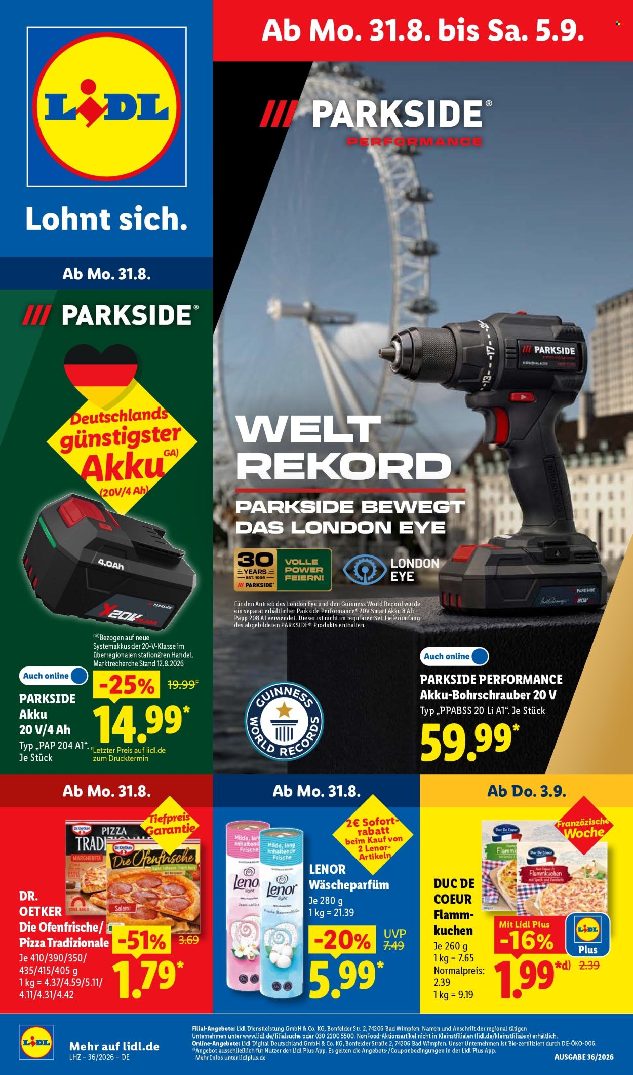 Lidl Prospekte  - 31.08.2026 - 5.09.2026. Seite 1