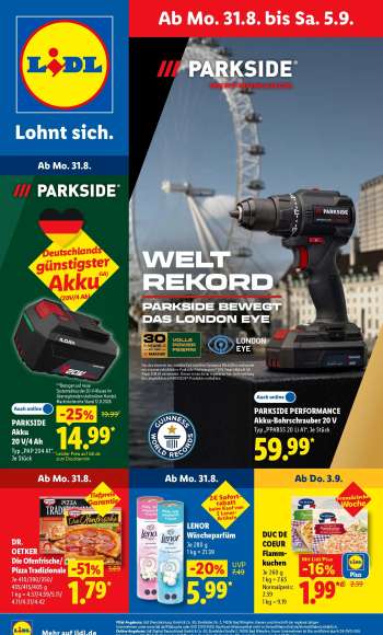 Prospekte Lidl - 31.08.2026 - 5.09.2026.