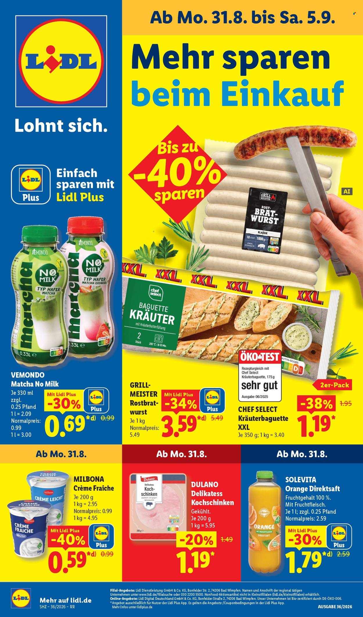 Lidl Prospekte  - 31.08.2026 - 5.09.2026. Seite 1