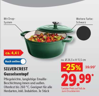SILVERCREST Gusseisentopf