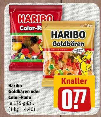Haribo Goldbären oder Color-Rado