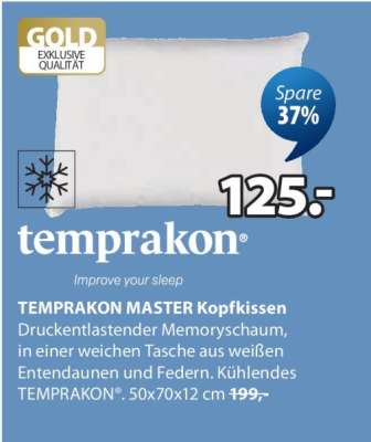 TEMPRAKON MASTER Kopfkissen