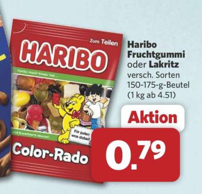 Haribo Fruchtgummi oder Lakritz