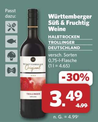 Württemberg Süß & Fruchtig Weine