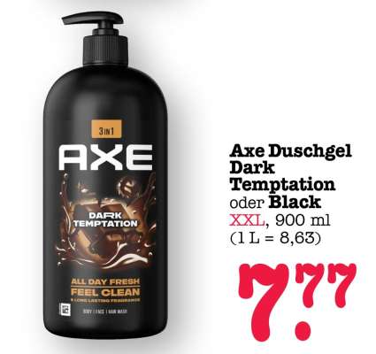 Axe Duschgel Dark Temptation oder Black