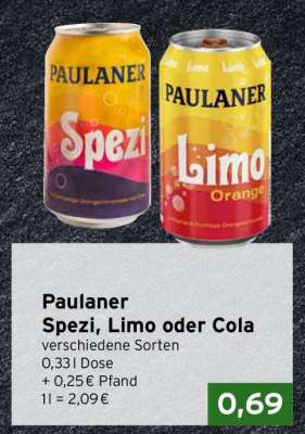 Paulaner Spezi Limo oder Cola