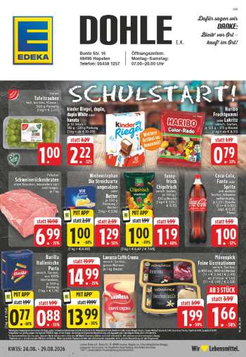 Prospekte Edeka - 24.08.2026 - 29.08.2026.
