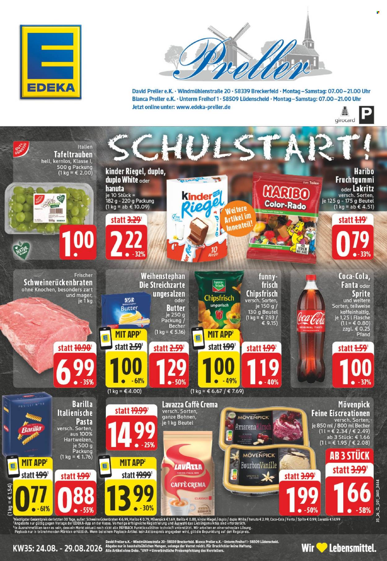 Edeka Prospekte  - 24.08.2026 - 29.08.2026. Seite 1