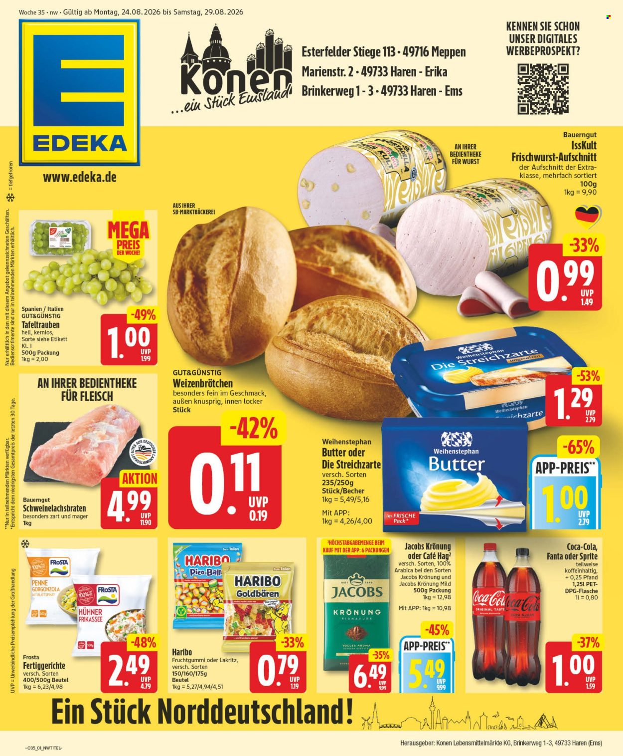 Edeka Prospekte  - 24.08.2026 - 29.08.2026. Seite 1