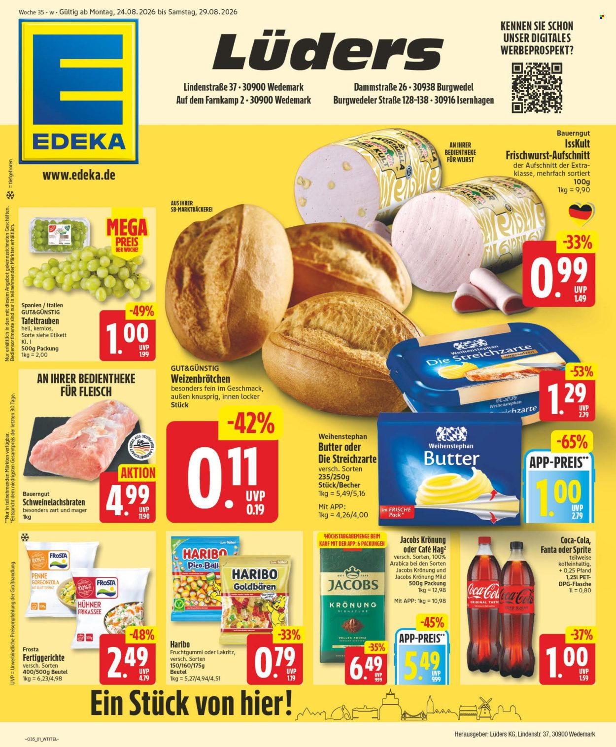 Edeka Prospekte  - 24.08.2026 - 29.08.2026. Seite 1