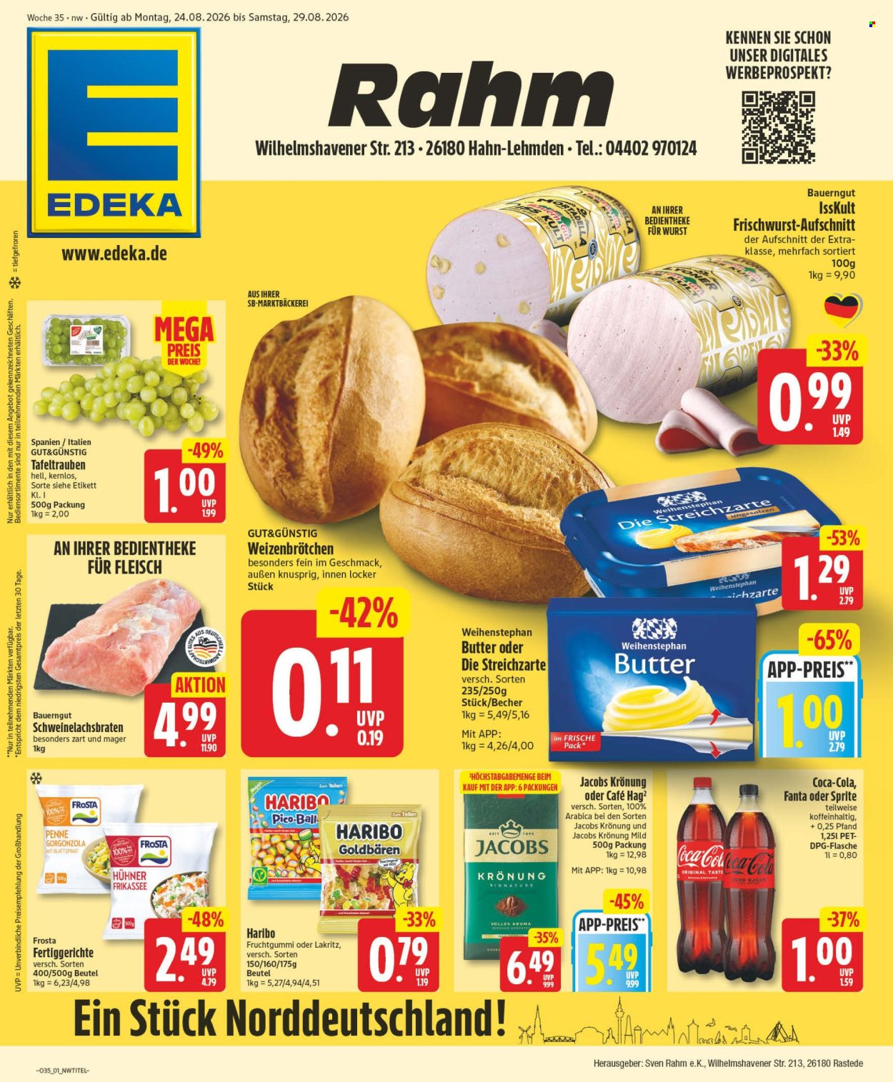 Edeka Prospekte  - 24.08.2026 - 29.08.2026. Seite 1