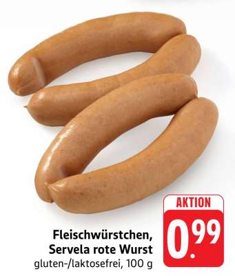 Fleischwürstchen, Servela rote Wurst