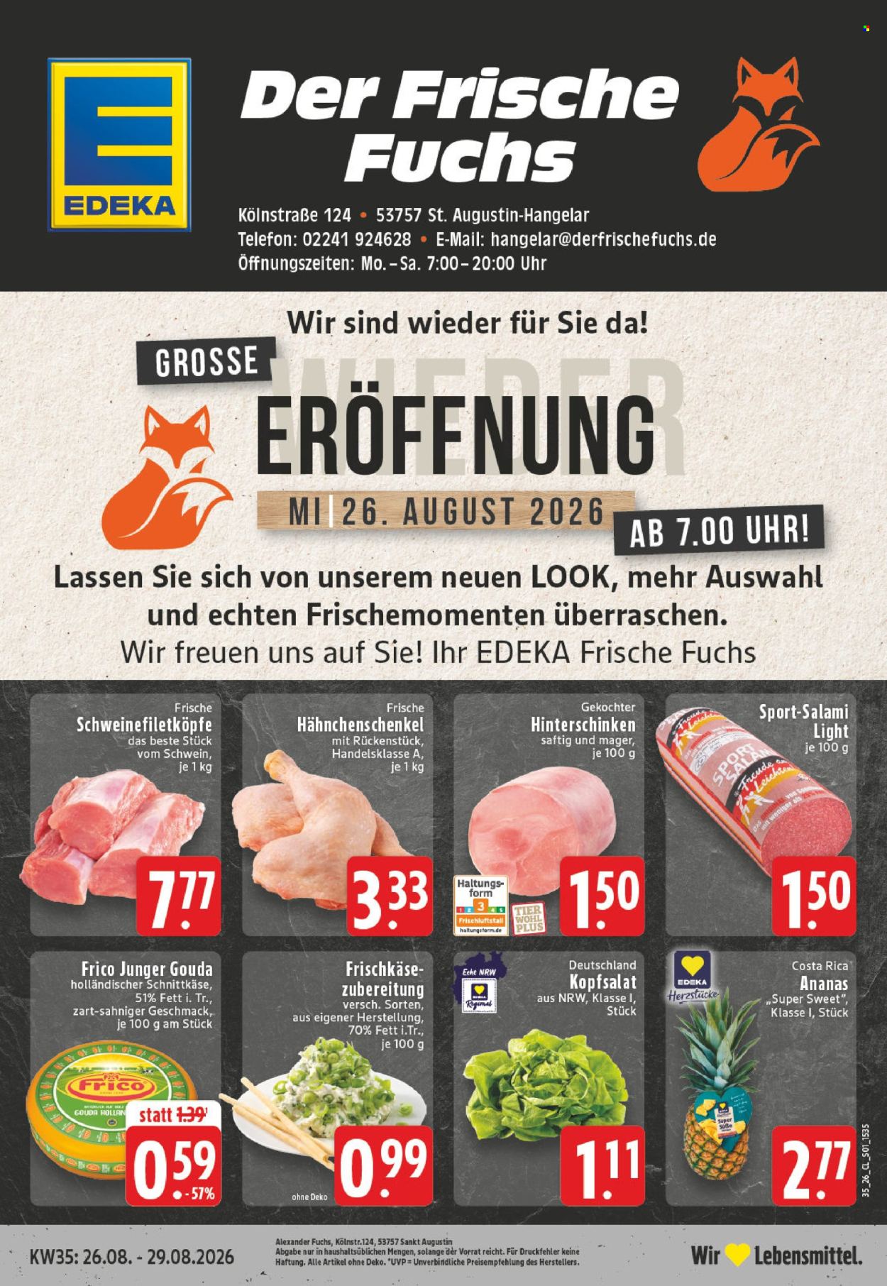 Edeka Prospekte  - 24.08.2026 - 29.08.2026. Seite 1