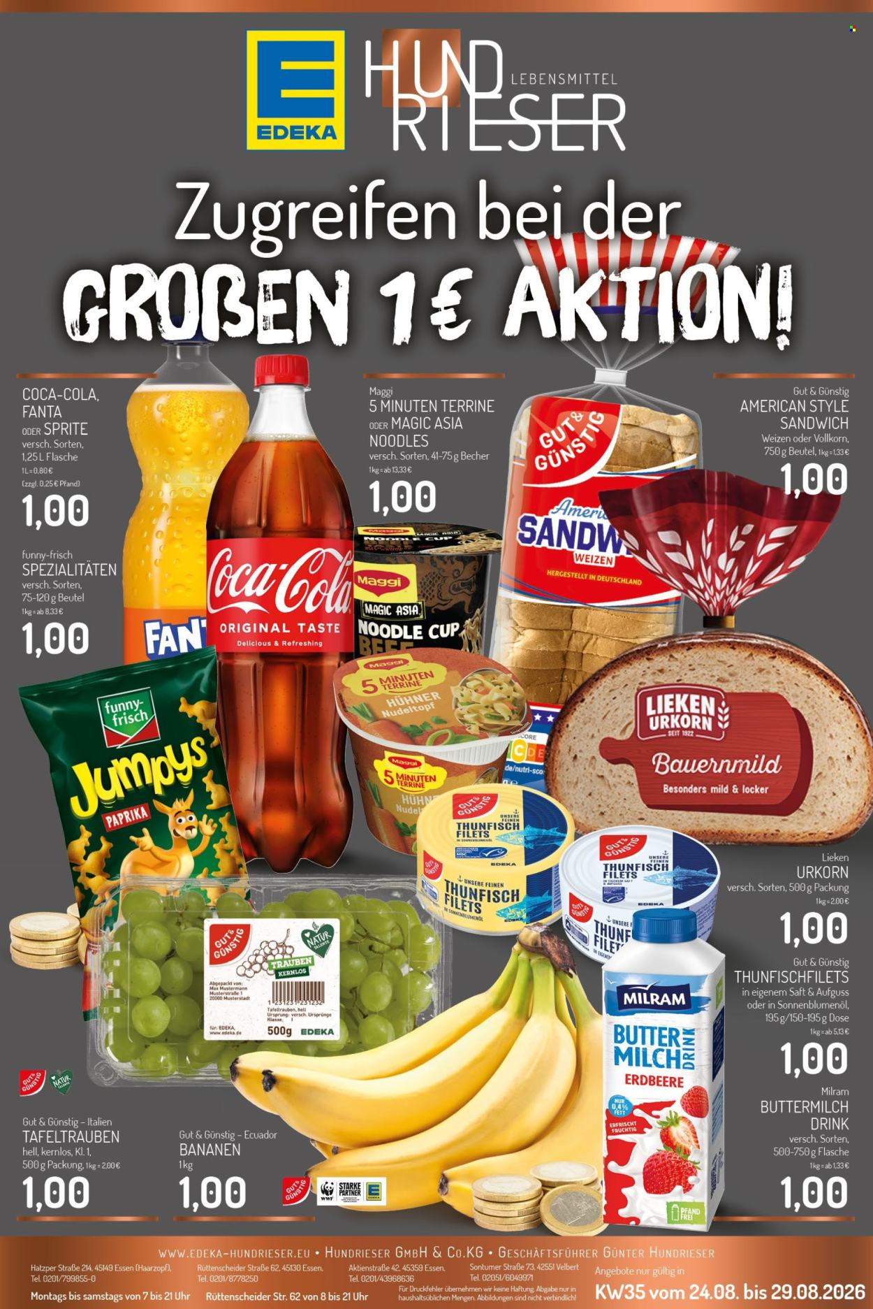 Edeka Prospekte  - 24.08.2026 - 29.08.2026. Seite 1