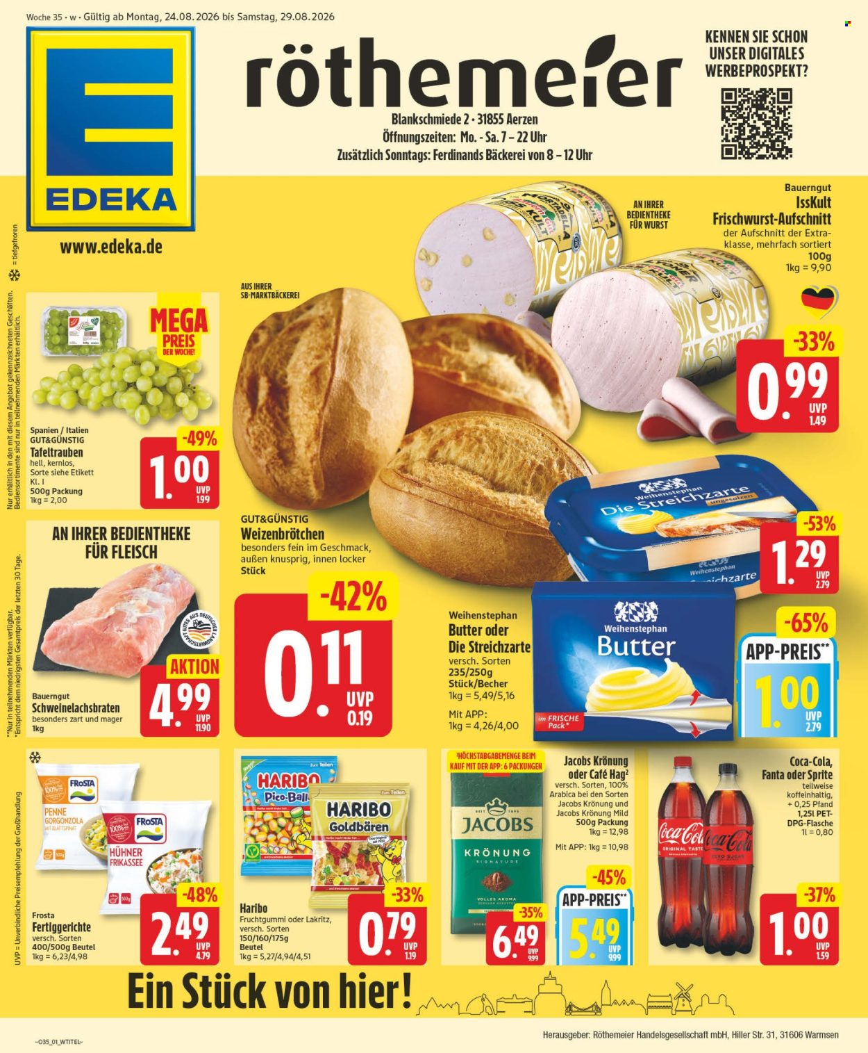 Edeka Prospekte  - 24.08.2026 - 29.08.2026. Seite 1