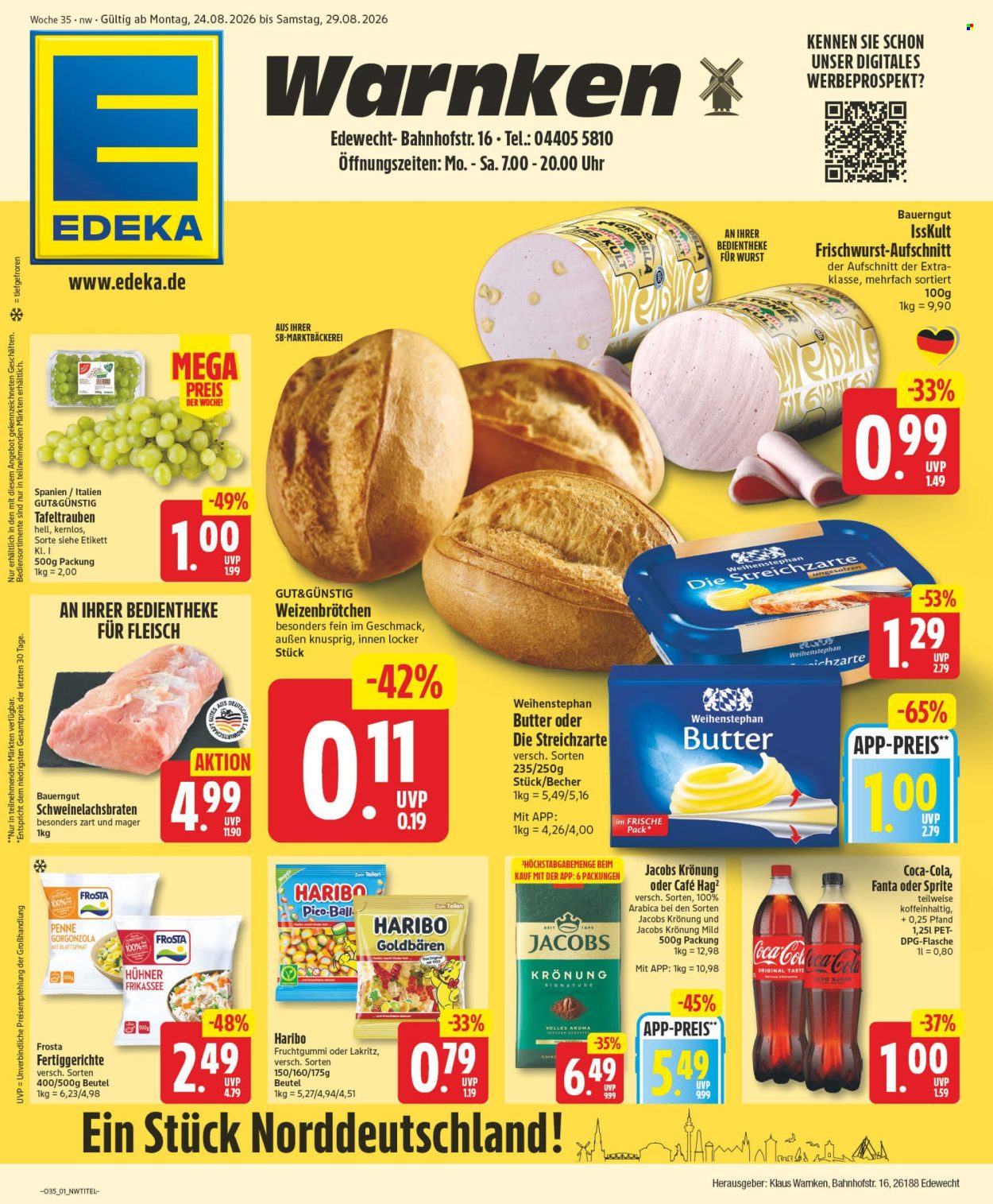 Edeka Prospekte  - 24.08.2026 - 29.08.2026. Seite 1