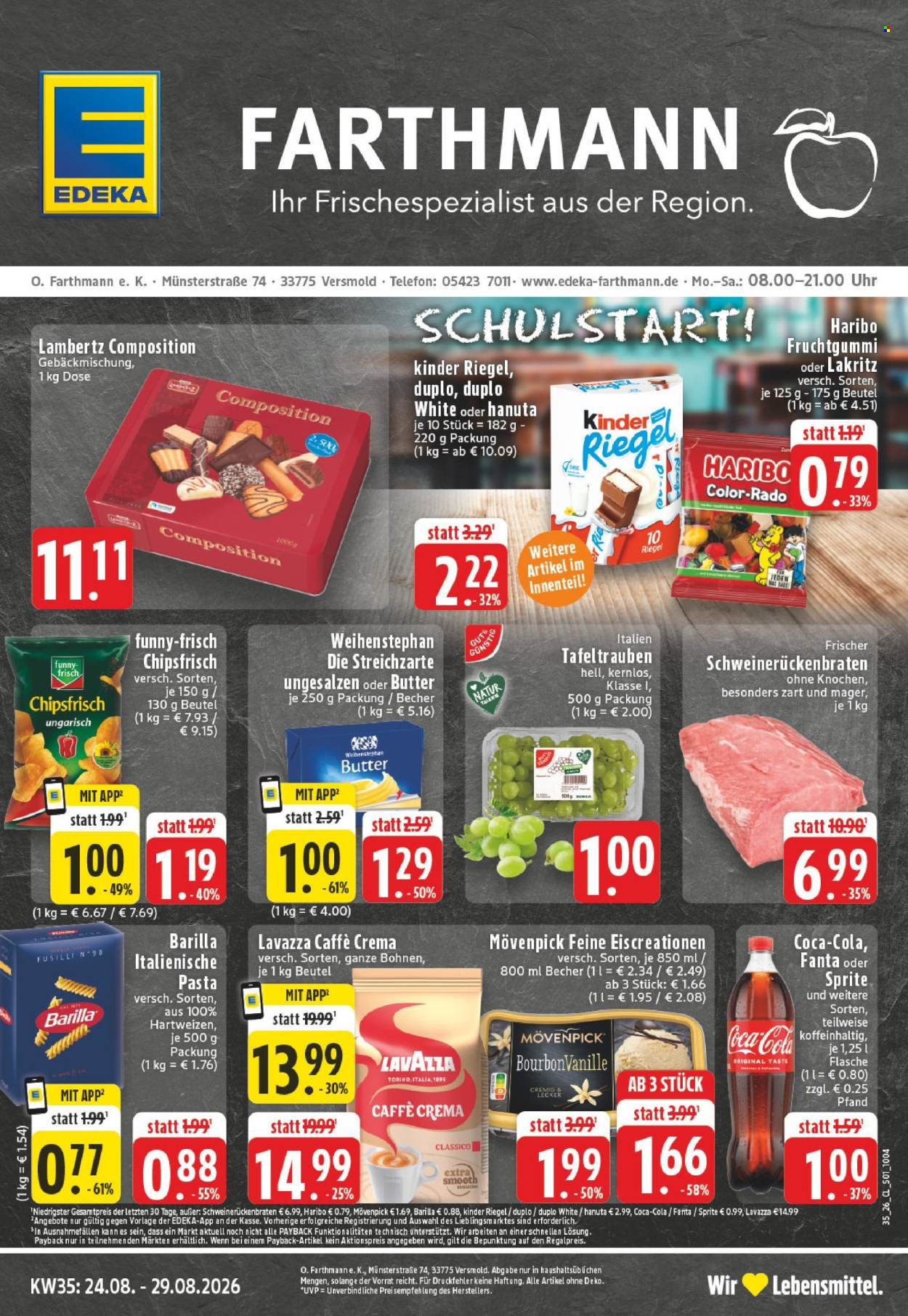 Edeka Prospekte  - 24.08.2026 - 29.08.2026. Seite 1