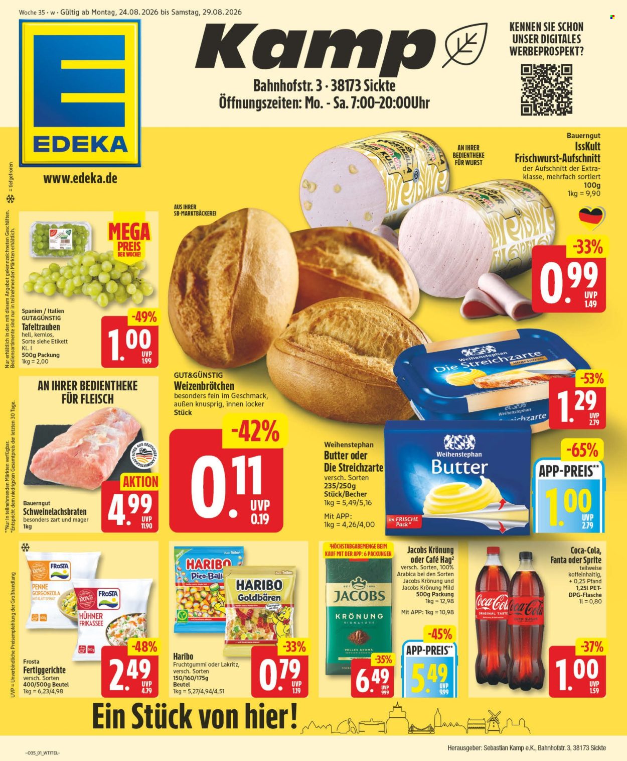 Edeka Prospekte  - 24.08.2026 - 29.08.2026. Seite 1
