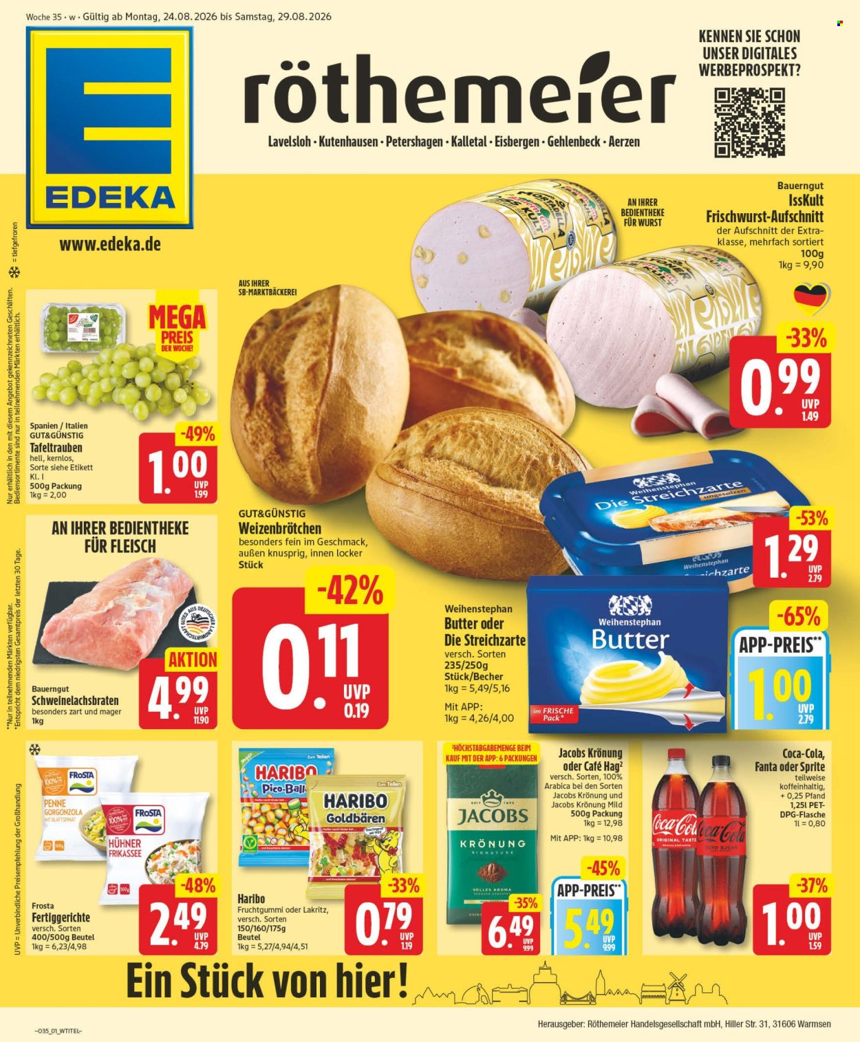 Edeka Prospekte  - 24.08.2026 - 29.08.2026. Seite 1