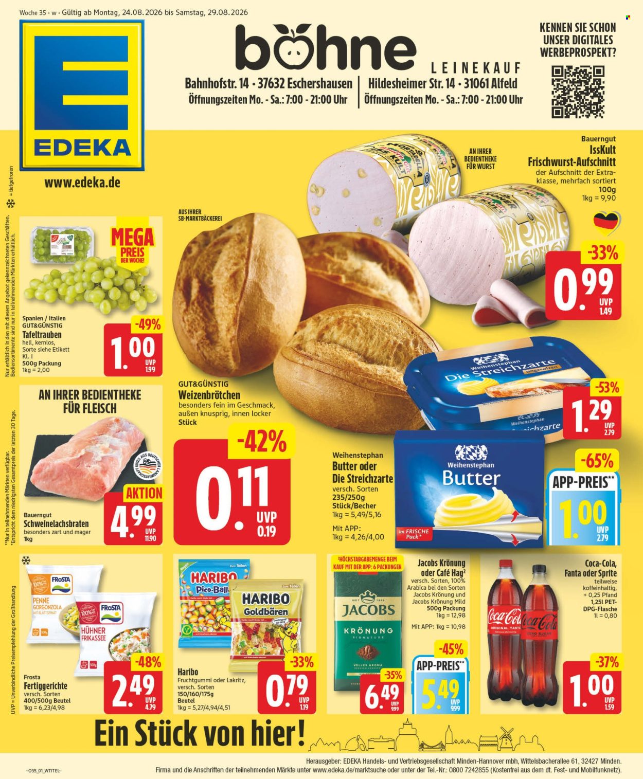 Edeka Prospekte  - 24.08.2026 - 29.08.2026. Seite 1