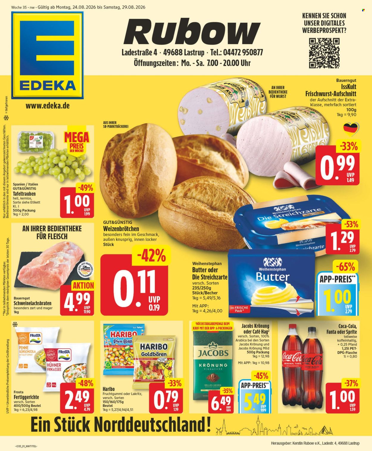 Edeka Prospekte  - 24.08.2026 - 29.08.2026. Seite 1