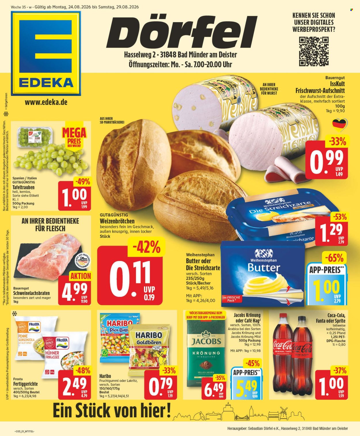 Edeka Prospekte  - 24.08.2026 - 29.08.2026. Seite 1