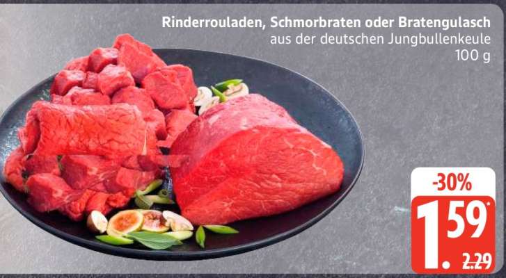 Rinderrouladen, Schmorbraten oder Bratengulasch
