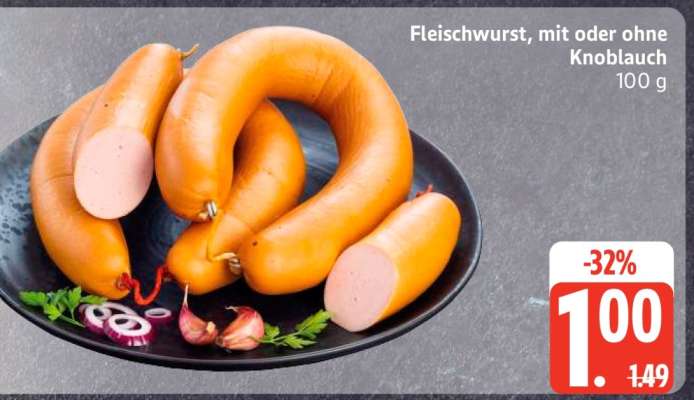 Fleischwurst, mit oder ohne Knoblauch