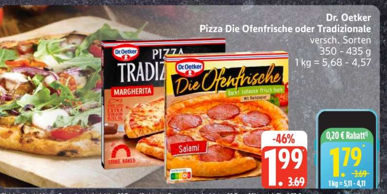 Dr. Oetker Pizza Die Ofenfrische oder Tradizionale