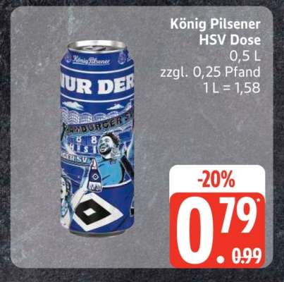 König Pilsener HSV Dose