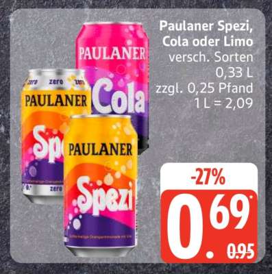 PAULANER Spezi, Cola oder Limo