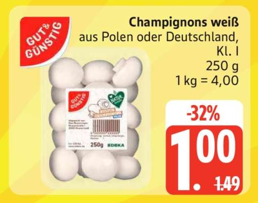 Champignons weiß