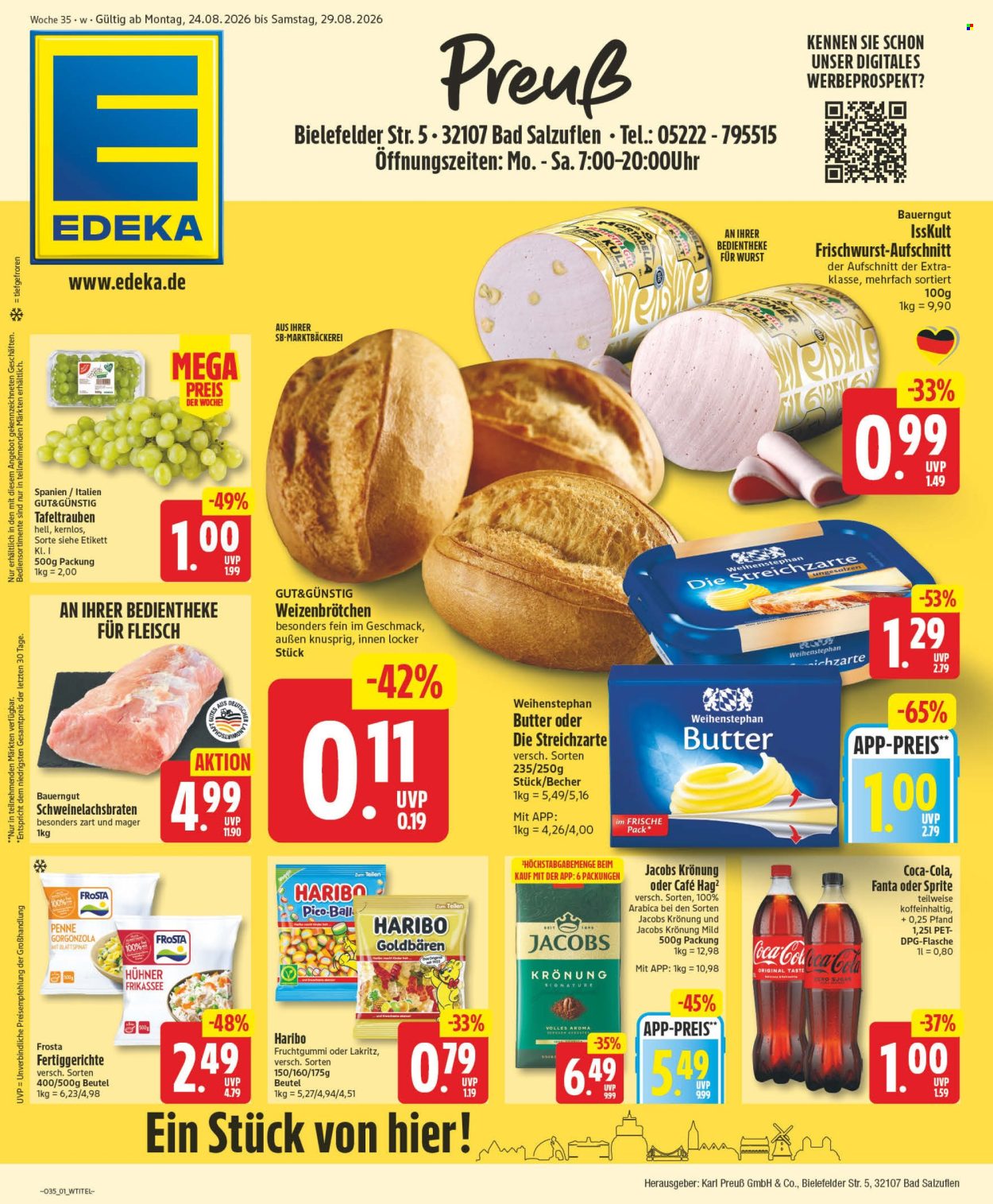 Edeka Prospekte  - 24.08.2026 - 29.08.2026. Seite 1