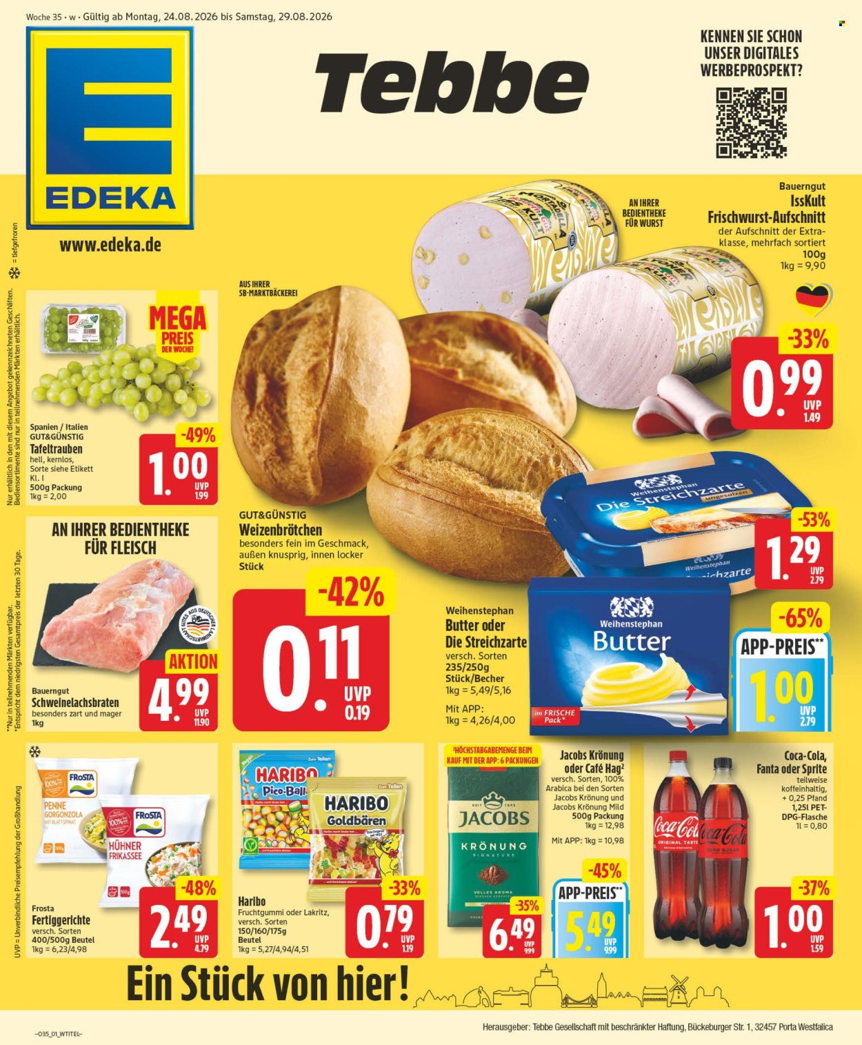 Edeka Prospekte  - 24.08.2026 - 29.08.2026. Seite 1