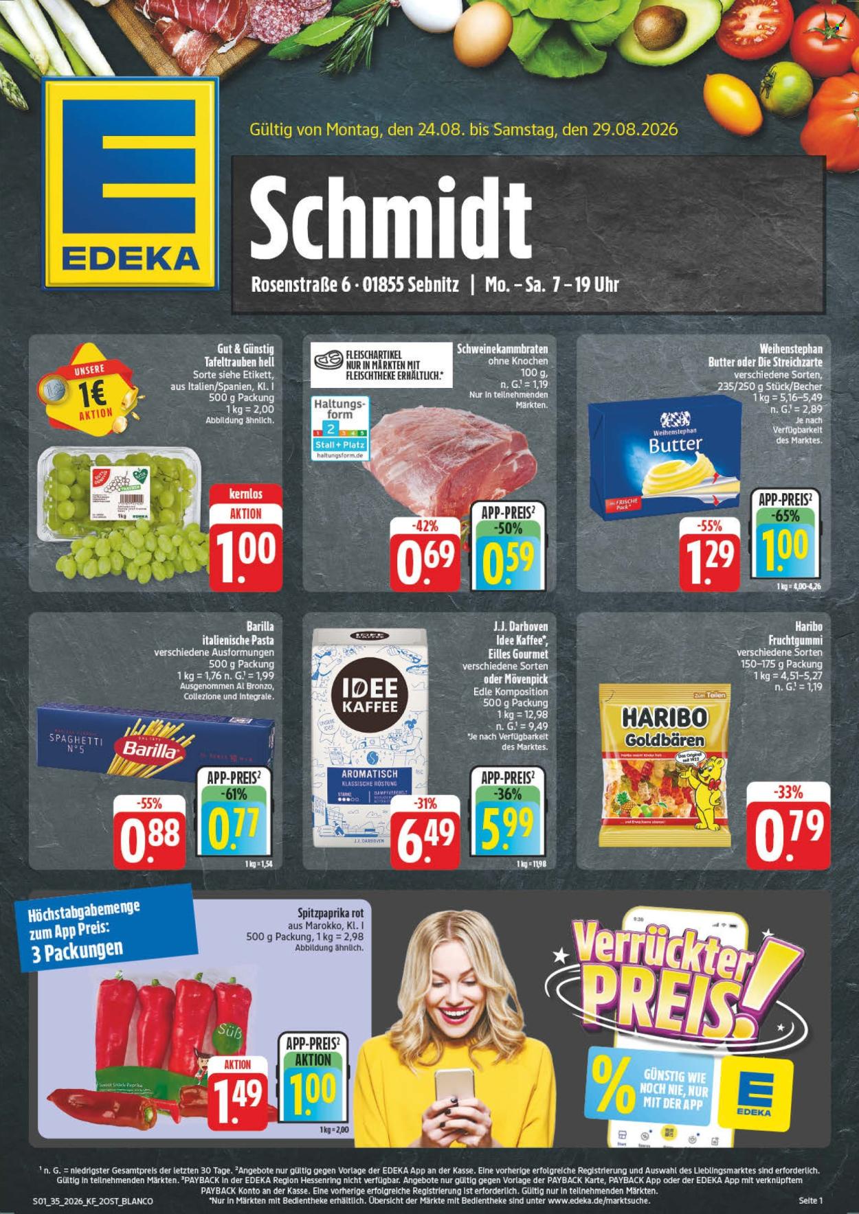 Edeka Prospekte  - 24.08.2026 - 29.08.2026. Seite 1