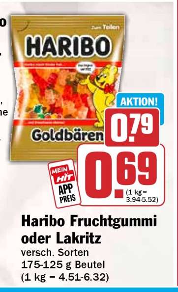 Haribo Fruchtgummi oder Lakritz