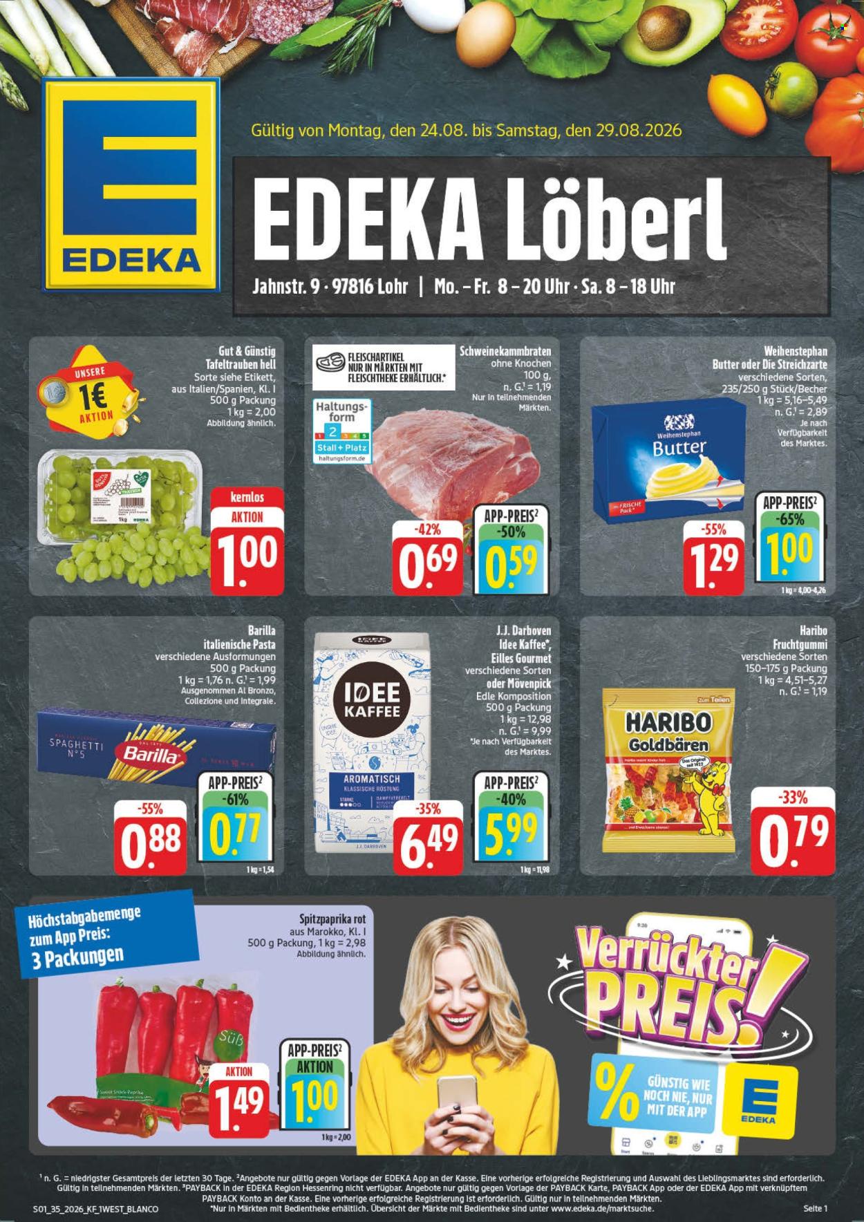 Edeka Prospekte  - 24.08.2026 - 29.08.2026. Seite 1