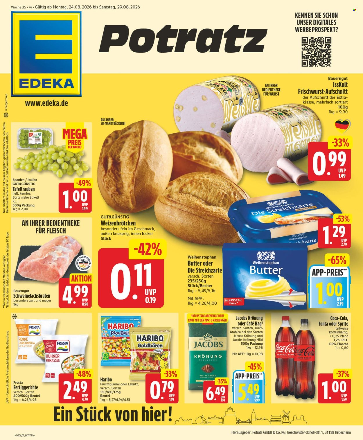 Edeka Prospekte  - 24.08.2026 - 29.08.2026. Seite 1