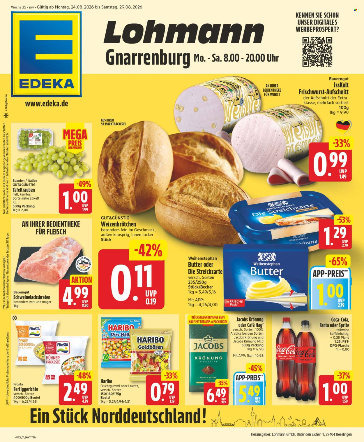 Edeka Prospekte  - 24.08.2026 - 29.08.2026. Seite 1