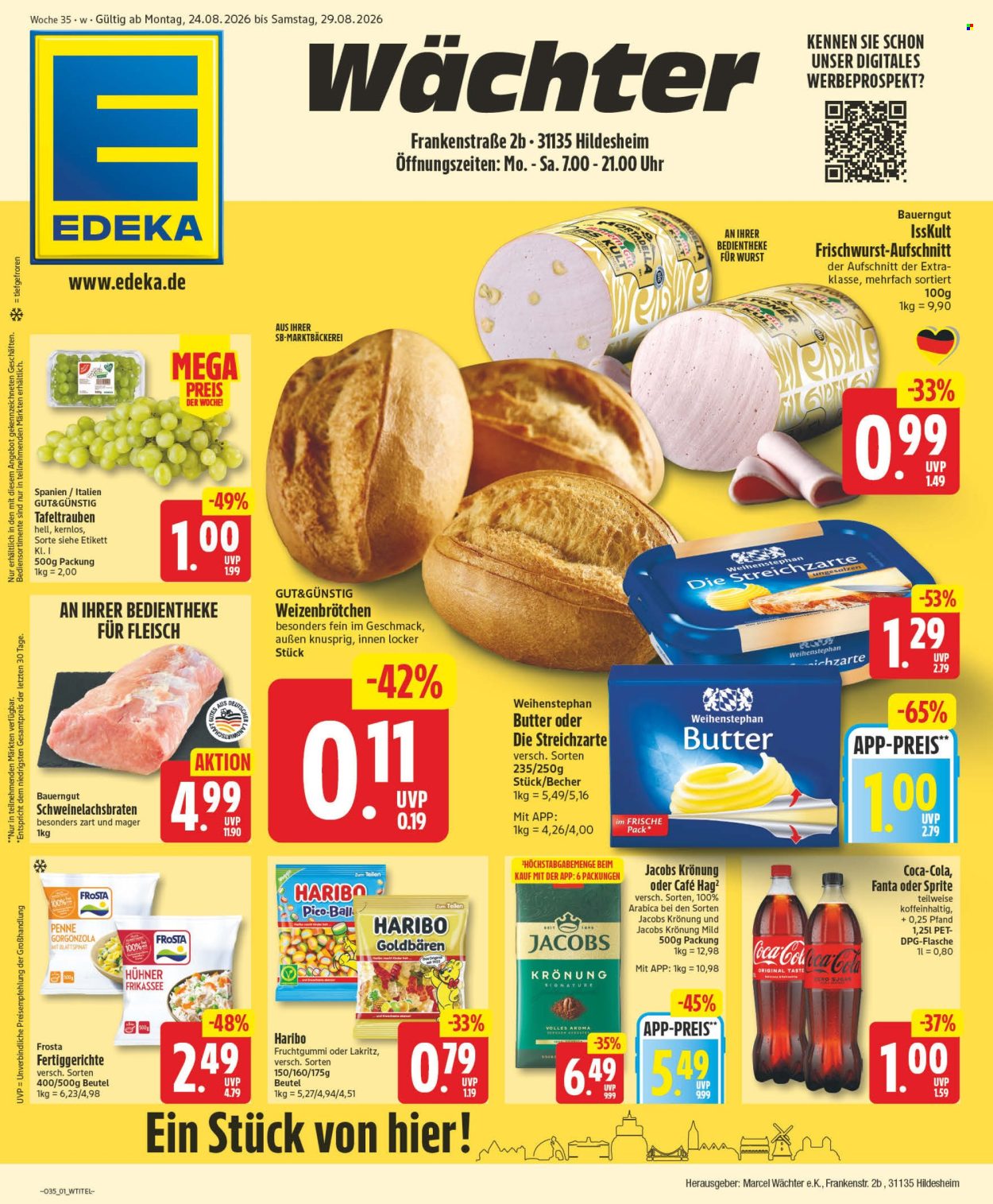 Edeka Prospekte  - 24.08.2026 - 29.08.2026. Seite 1