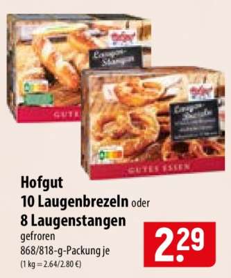 Hofgut 10 Laugenbrezeln oder 8 Laugenstangen