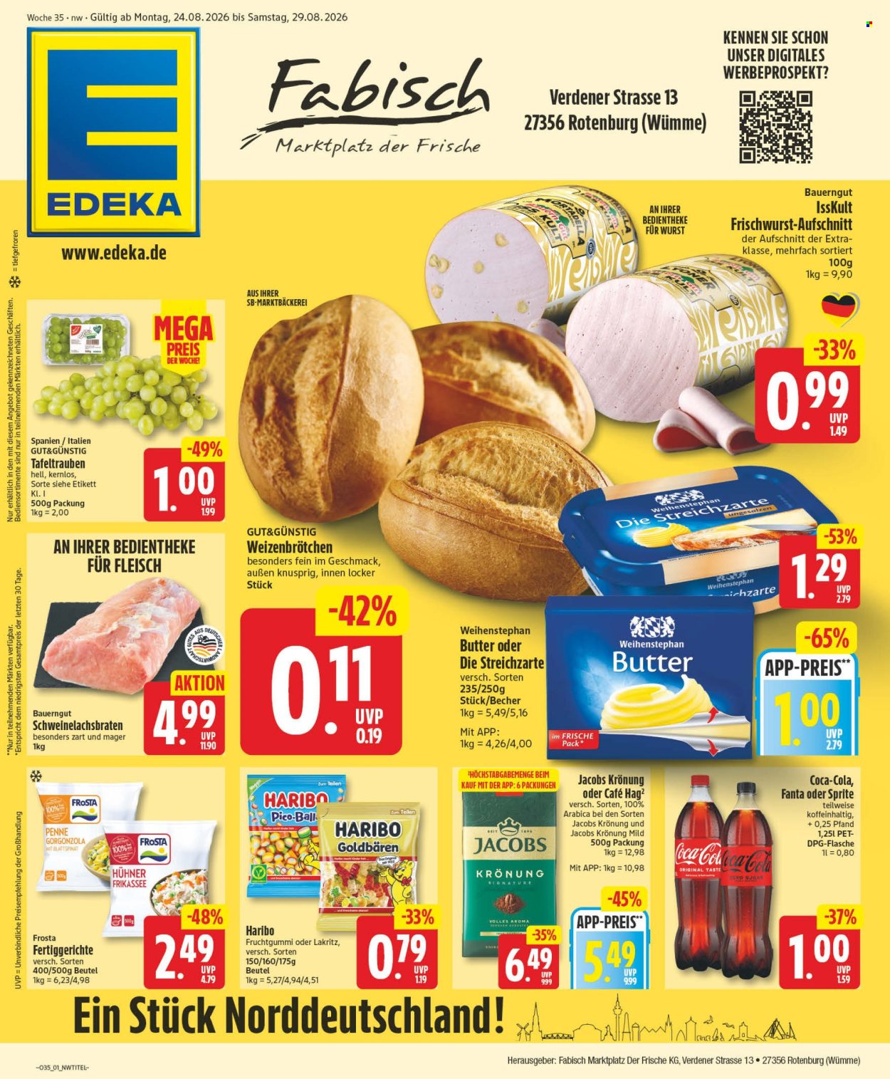 Edeka Prospekte  - 24.08.2026 - 29.08.2026. Seite 1