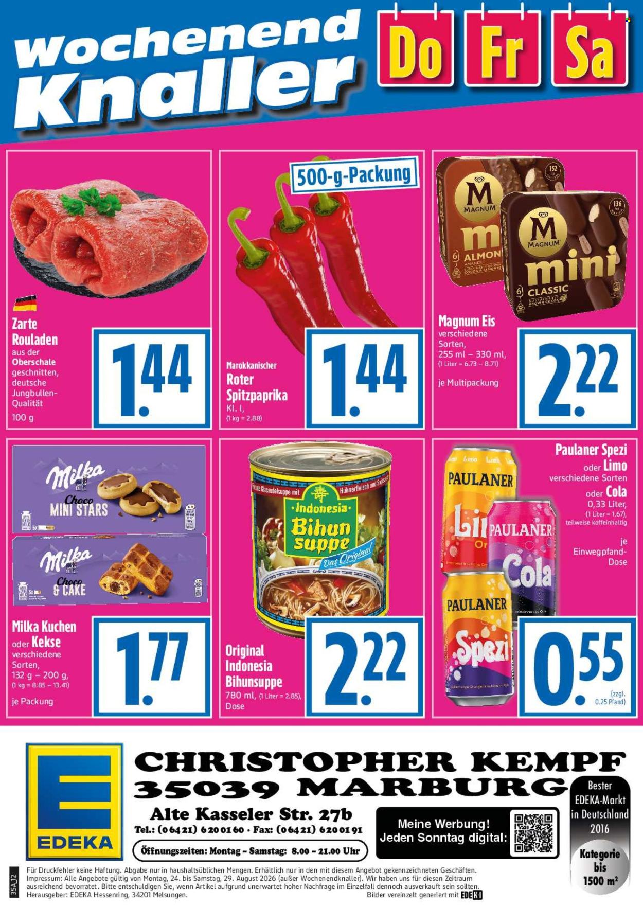Edeka Prospekte  - 24.08.2026 - 29.08.2026. Seite 12
